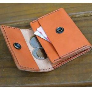 Wallet With Zipper Slot -- Leather Wallet