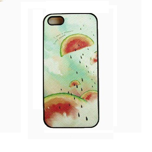 Watermelon Rain Leather Print case for iPhone 4s 5 5s