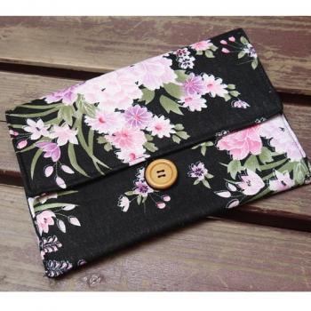 Apple Floral Fabric iPad Mini Black Sleeve